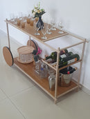 Carrinho Bar elegante para suas celebrações Especiais.