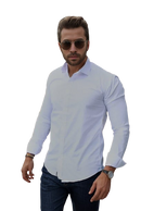 Camisa Social Italy Slim Fit Branca - PRONTA ENTREGA